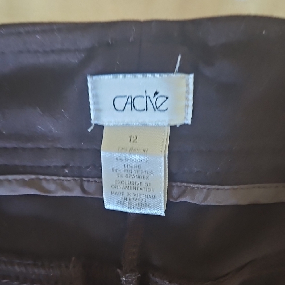 Cache Chocolate Brown Skirt with Branded Waistband